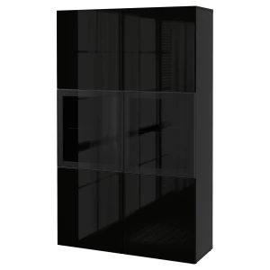 Комбинация для хранения - IKEA BESTÅ/BESTA/БЕСТА/БЕСТО ИКЕА, 120x42x193 см, черный,