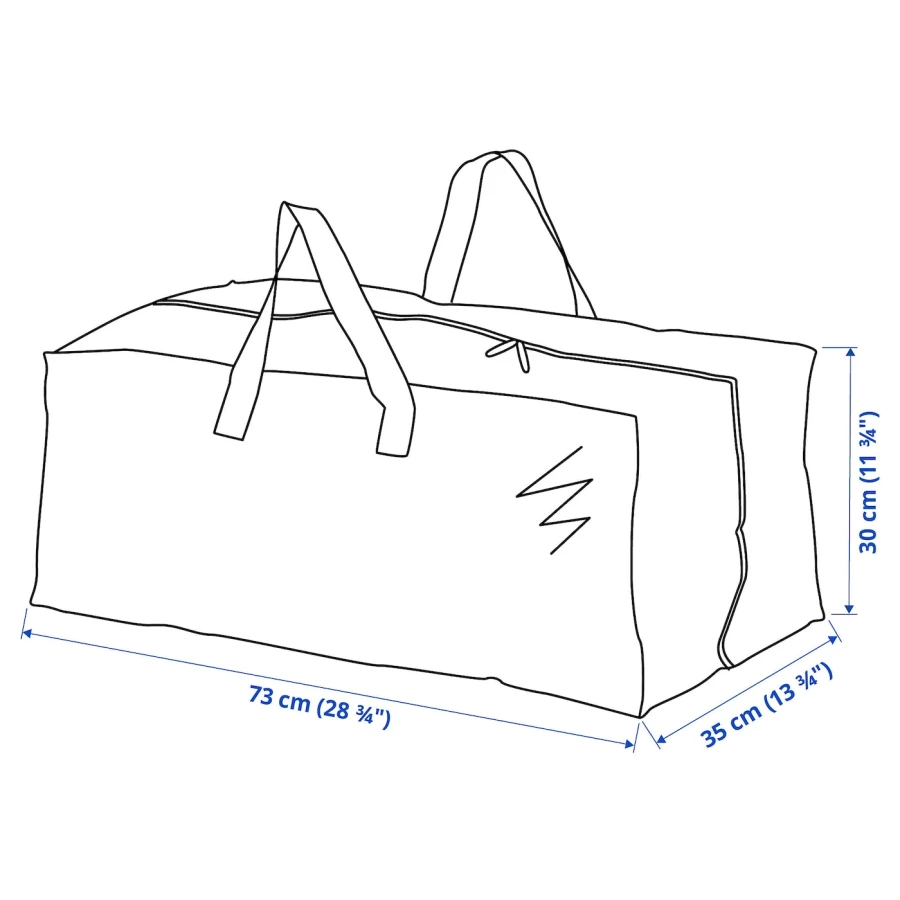 Сумка для коляски - FRAKTA IKEA/ ФРАКТА ИКЕА, 73х30 см, синий (изображение №8)