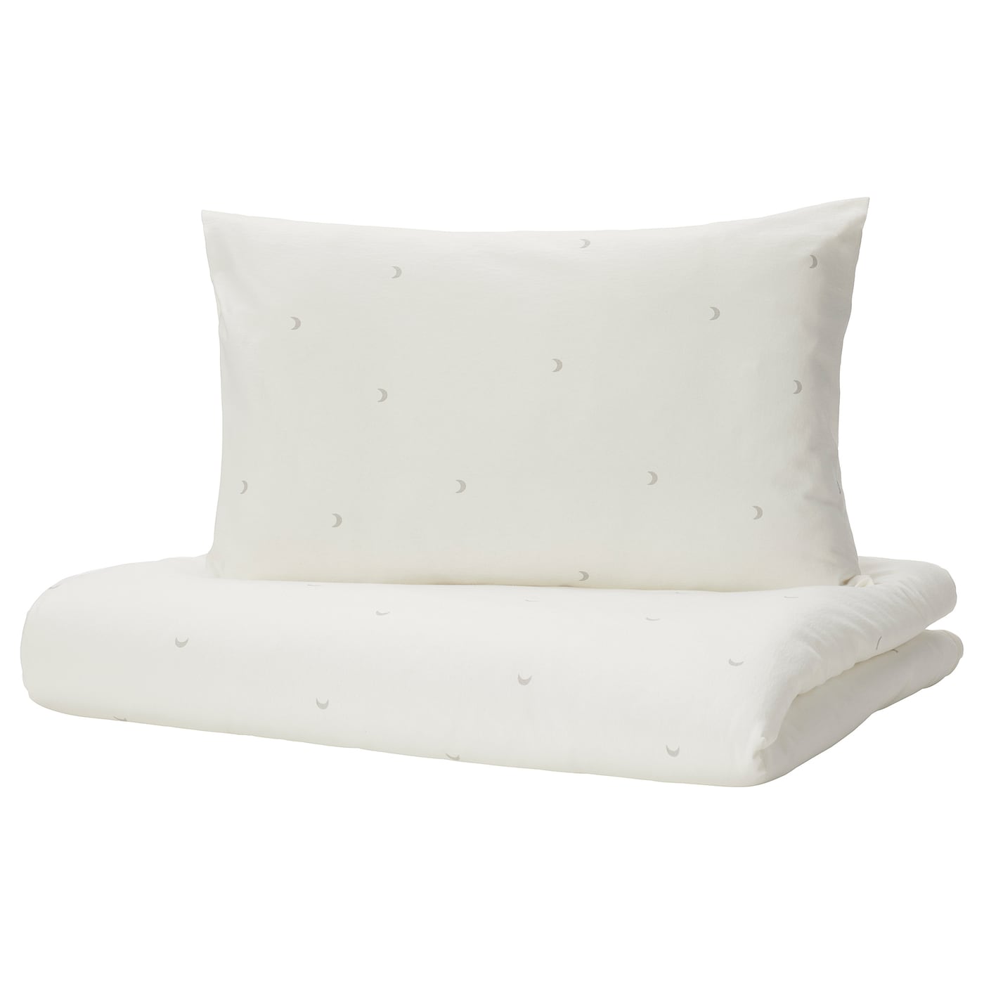 Пододеяльник и 1 наволочка для детской кроватки -  LENAST IKEA/ ЛЕНСАТ ИКЕА, 110x125/35x55 см, белый