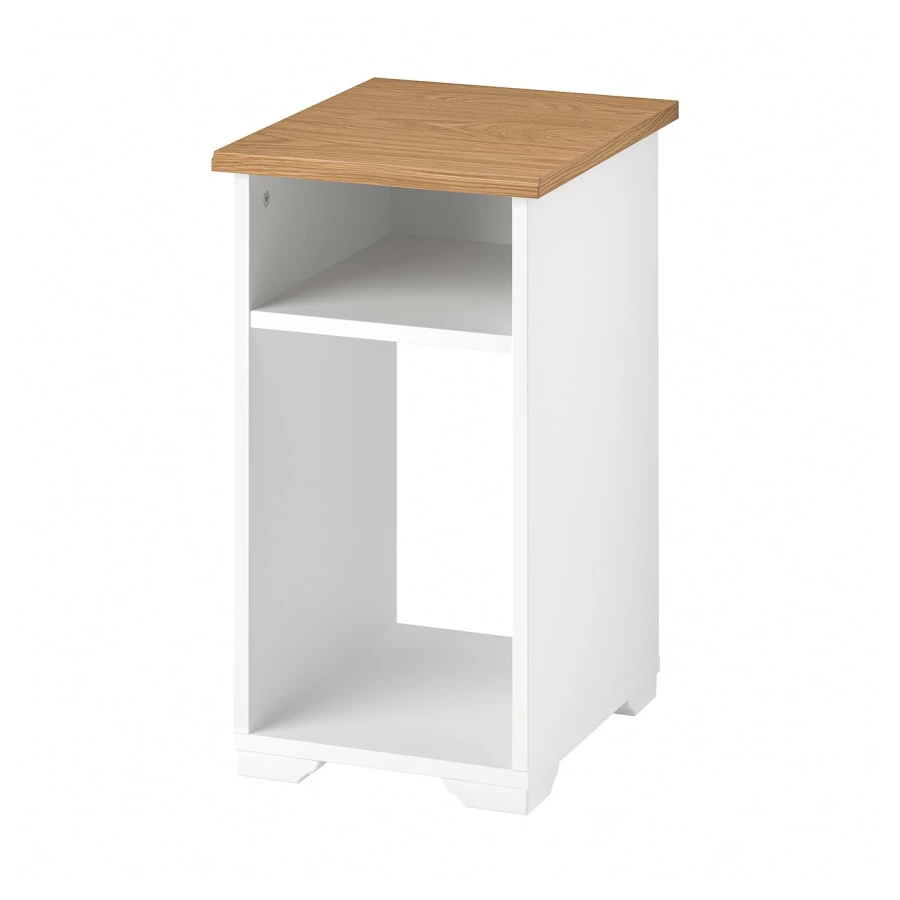 Столик придиванный - IKEA SKRUVBY/ СКРУБВИ ИКЕА, 58х40х32 см, белый/коричневый (изображение №1)