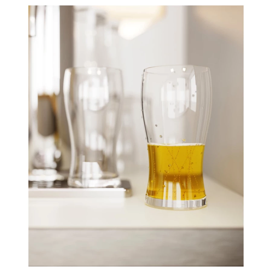 Стакан для пива - IKEA LODRÄT/LODRAT, 500 мл, прозрачный, ЛОДРЭТ ИКЕА (изображение №2)