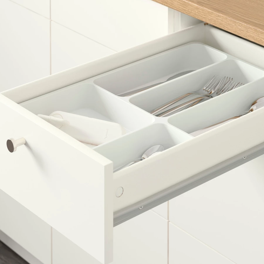 Комбинация кухонная угловая - KNOXHULT IKEA/ КНОКСХУЛЬТ ИКЕА, 183x122x91 см, белый/бежевый (изображение №6)