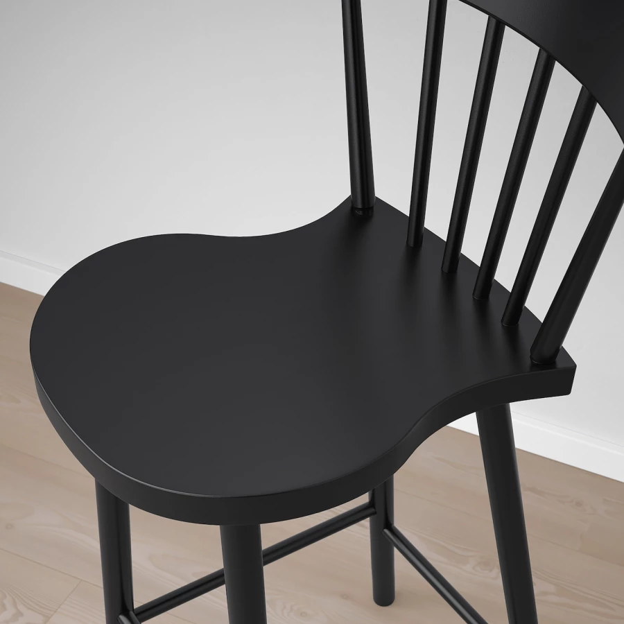 Барный стул - IKEA NORRARYD/ИКЕА НОРРАРИД,  46х47х103 см, черный (изображение №8)