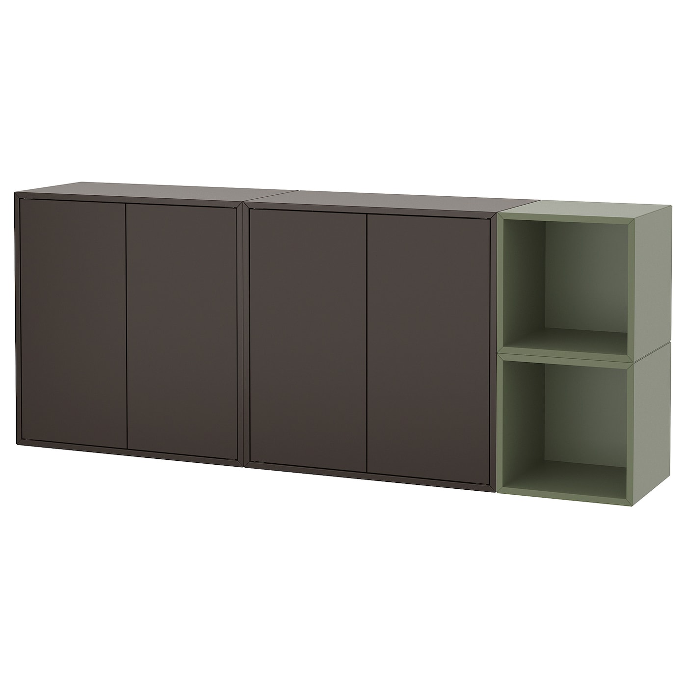 Комбинация для хранения - EKET IKEA/ ЭКЕТ ИКЕА,  175х70 см,   коричневый/зеленый
