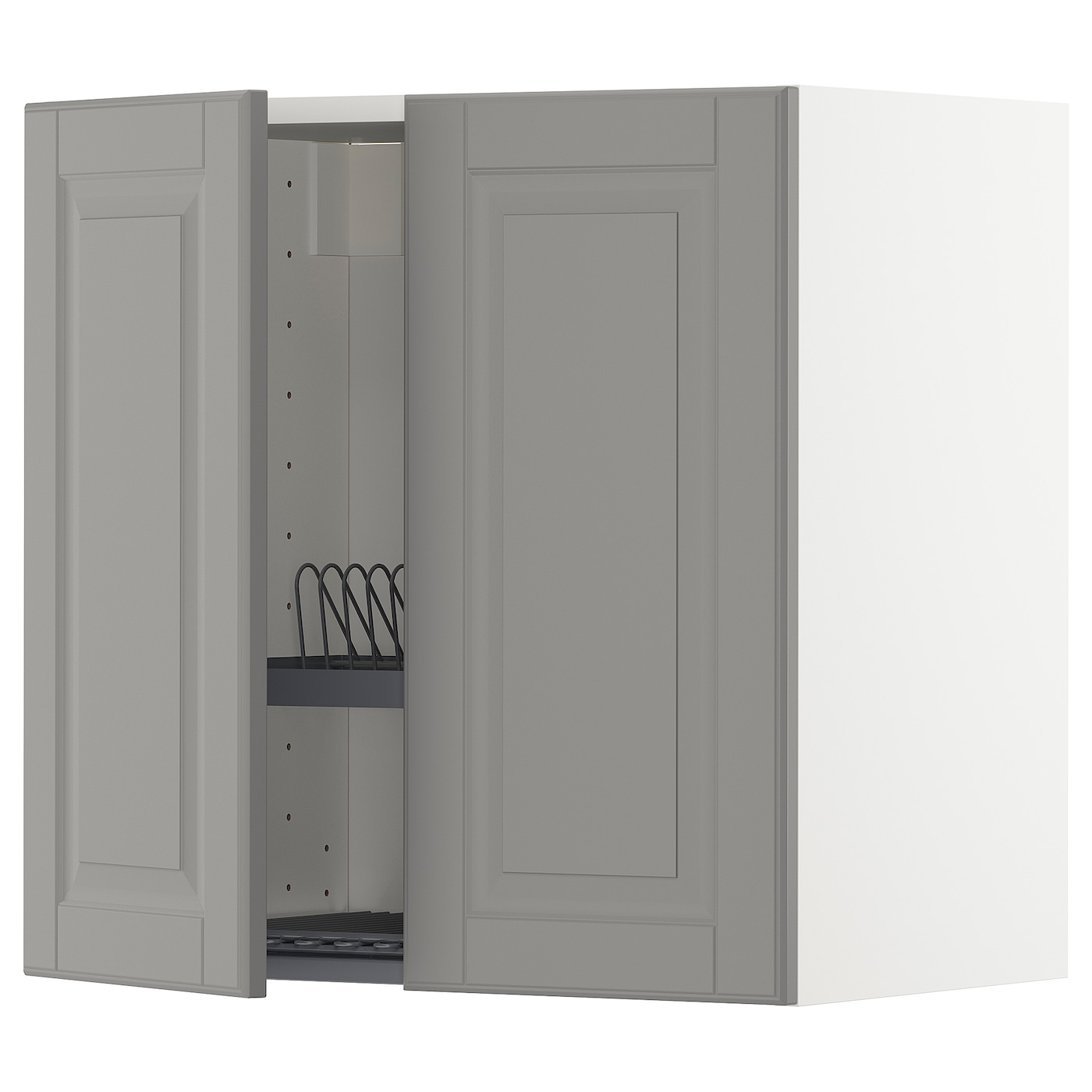 Навесной шкаф с сушилкой - METOD IKEA/ МЕТОД ИКЕА, 60х60 см, темно-серый/белый