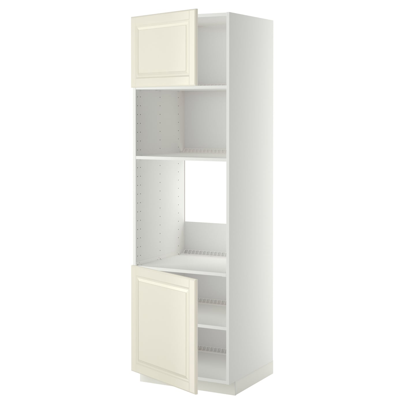 Высокий кухонный шкаф - IKEA METOD/МЕТОД ИКЕА, 200х60х60 см, белый/кремовый