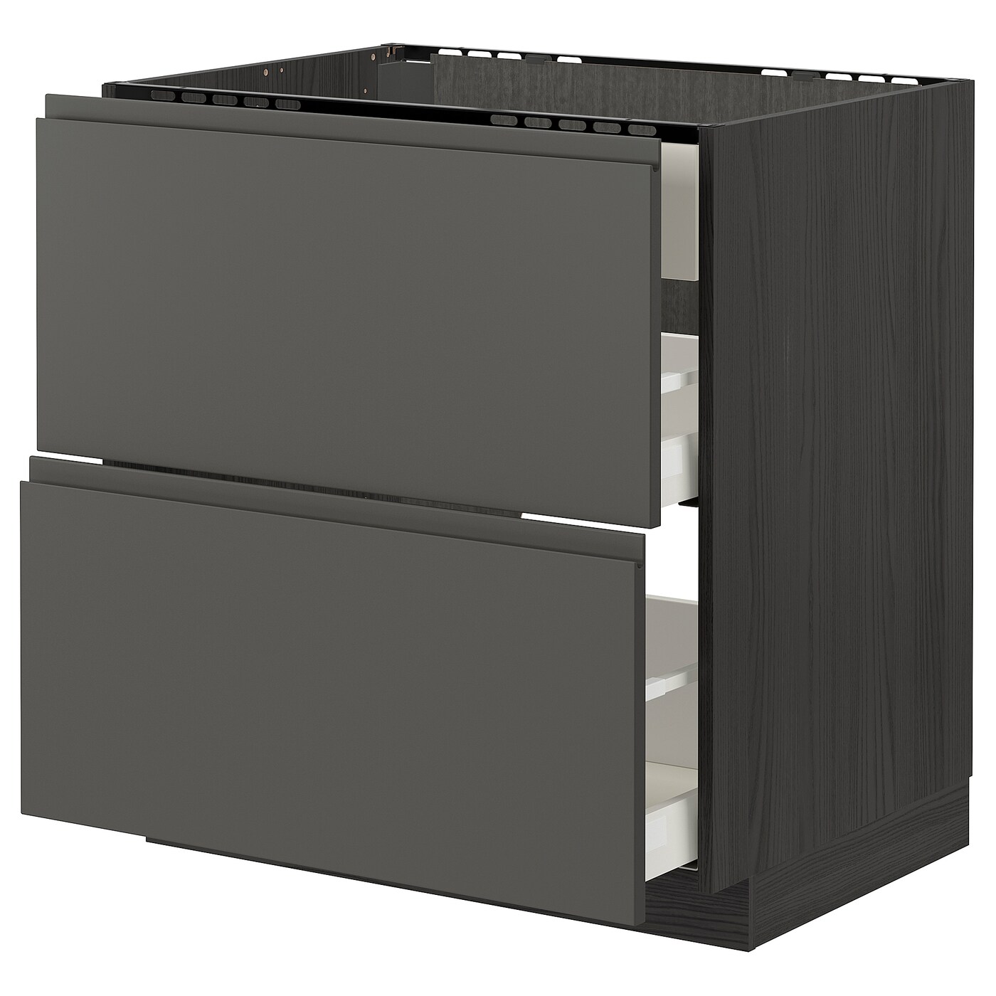 Напольный шкаф - METOD / MAXIMERA IKEA/ МЕТОД/ МАКСИМЕРА ИКЕА,  88х80 см, черный/серый