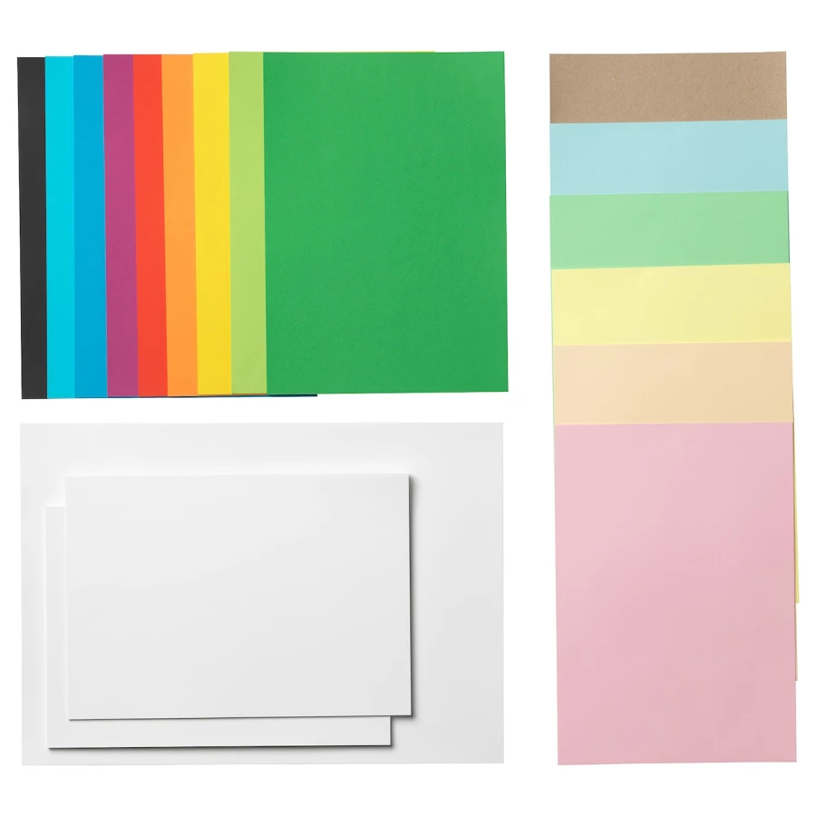 Бумага - IKEA MÅLA/MALA/МОЛА ИКЕА, 42х29,7х1,8 см, разноцветная (изображение №1)