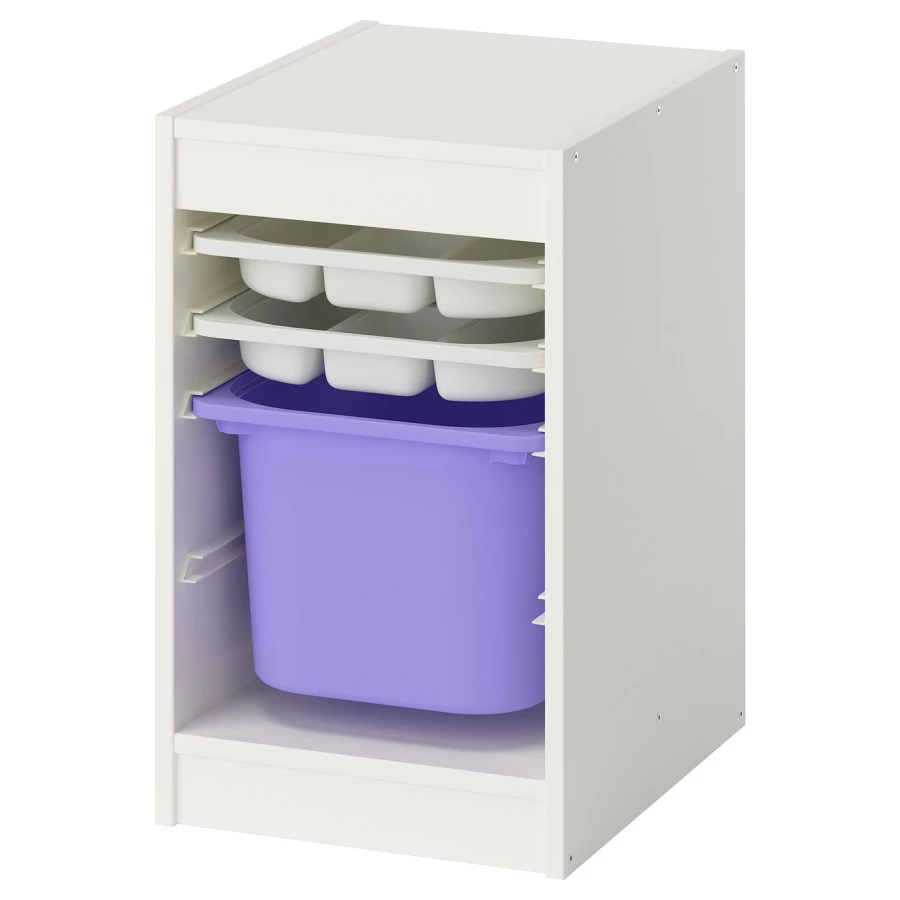 Шкаф с ящиком IKEA TROFAST/ТРУФАСТ ИКЕА, 34х44х56 см, белый/фиолетовый (изображение №1)