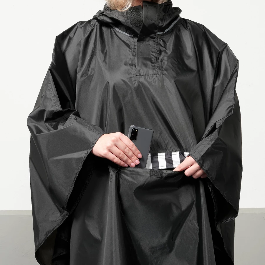 Дождевое пончо - SALTSTEN IKEA/ САЛТСТЕН ИКЕА,  155х105 см, черный (изображение №7)