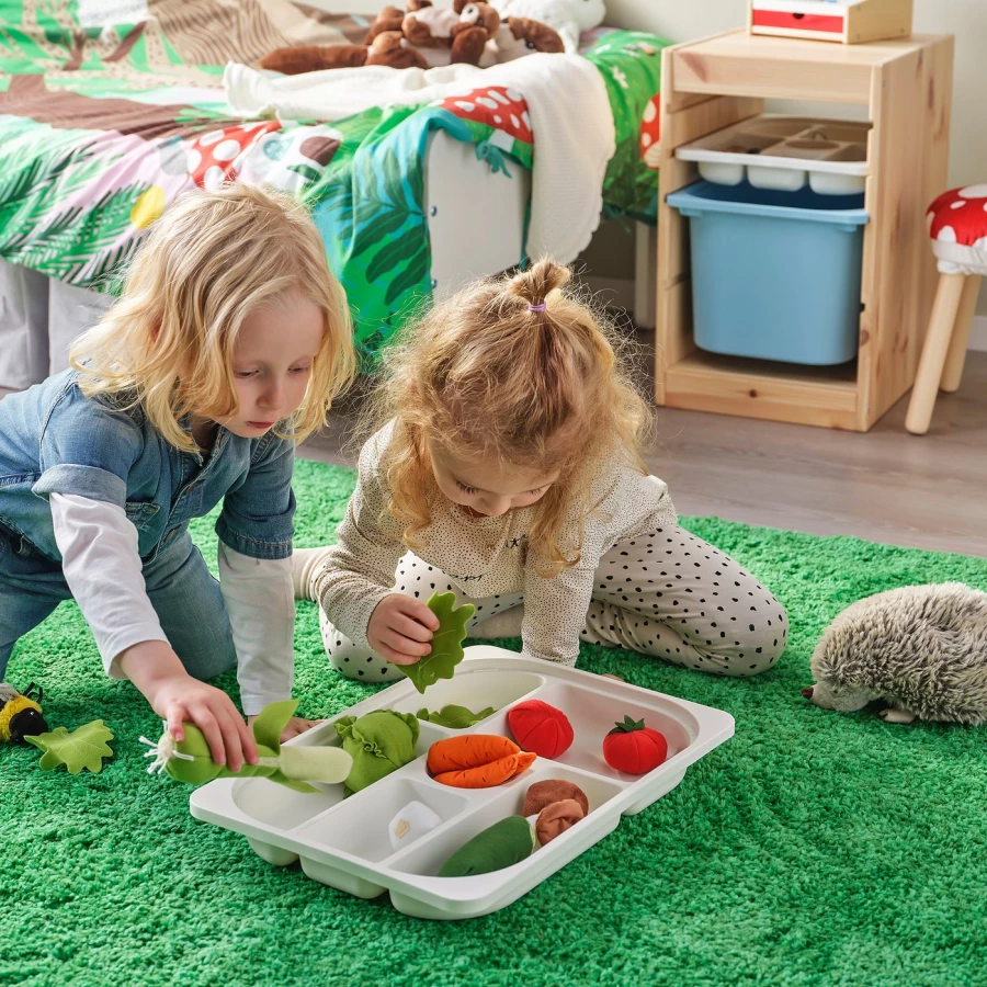 Шкаф с ящиком IKEA TROFAST/ТРУФАСТ ИКЕА, 34х44х52 см, под беленый дуб/белый/голубой (изображение №2)
