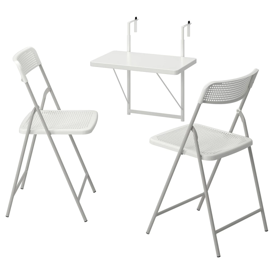 Стол раскладной пристенный+2 стула - TORPARÖ IKEA/ ТОРПАРЕ ИКЕА, 50 см, белый (изображение №1)