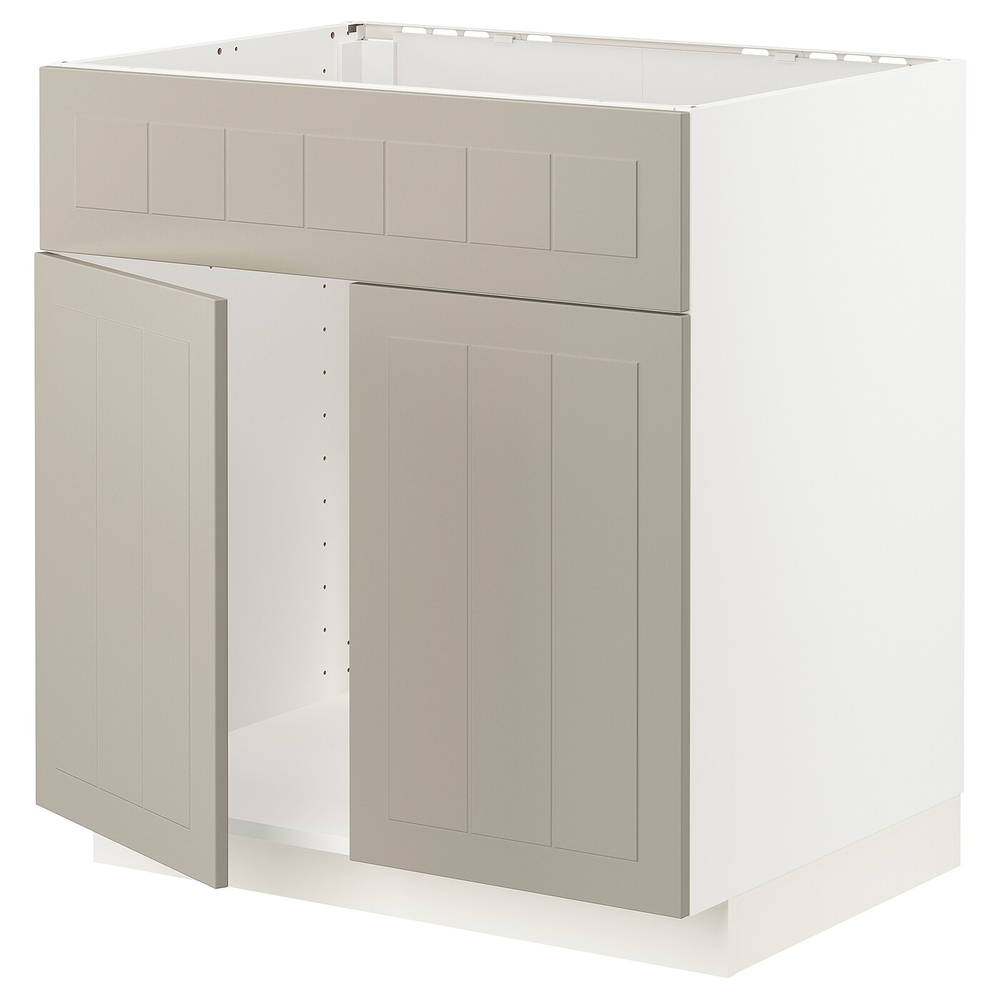 Напольный шкаф - METOD IKEA/ МЕТОД ИКЕА,  88х80 см, белый/бежевый