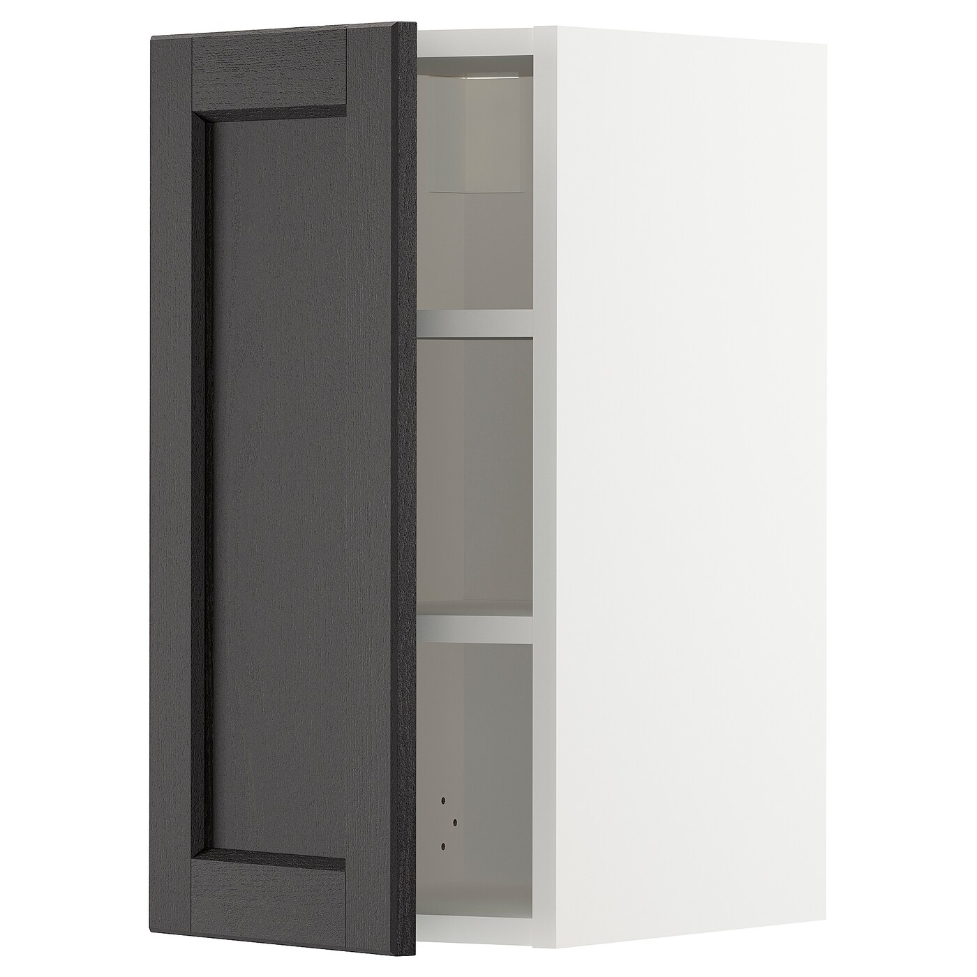 Навесной шкаф с полкой - METOD IKEA/ МЕТОД ИКЕА, 60х30 см, белый/черный