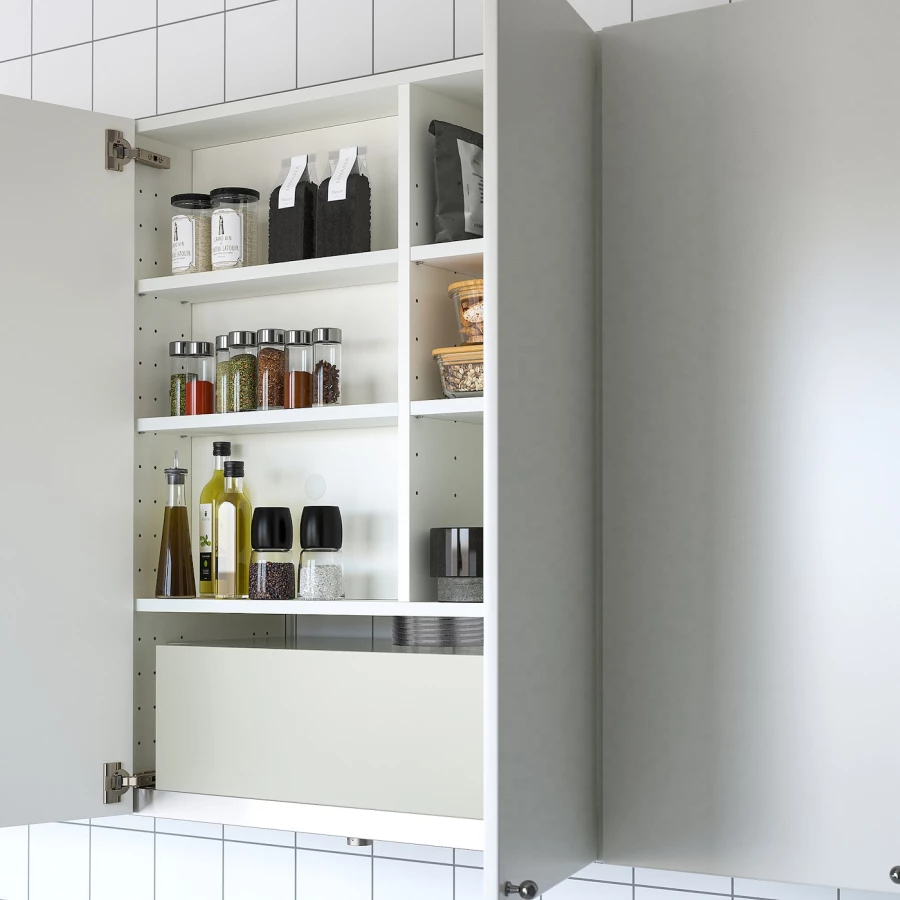 Шкафчик навесной для встроенной вытяжки -  METOD  IKEA/  МЕТОД ИКЕА, 100х80 см, белый (изображение №2)