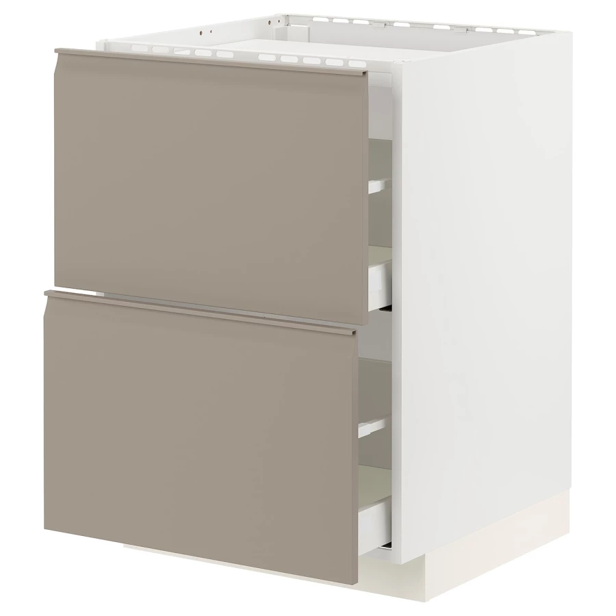 Напольный шкаф  - IKEA METOD MAXIMERA, 88x61,6x60см, белый/бежевый, МЕТОД МАКСИМЕРА ИКЕА (изображение №1)