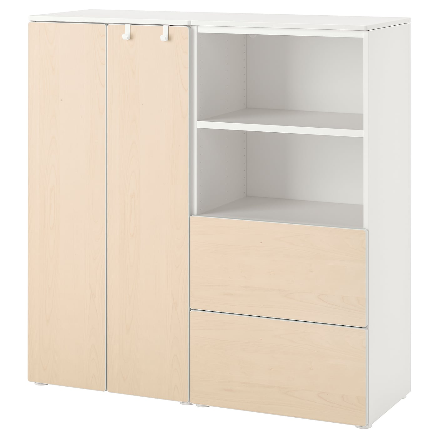 Книжный шкаф - SMÅSTAD / PLATSA /SMАSTAD /  СМОСТАД/ ПЛАТСА  ИКЕА,  123х120 см, белый/под беленый дуб