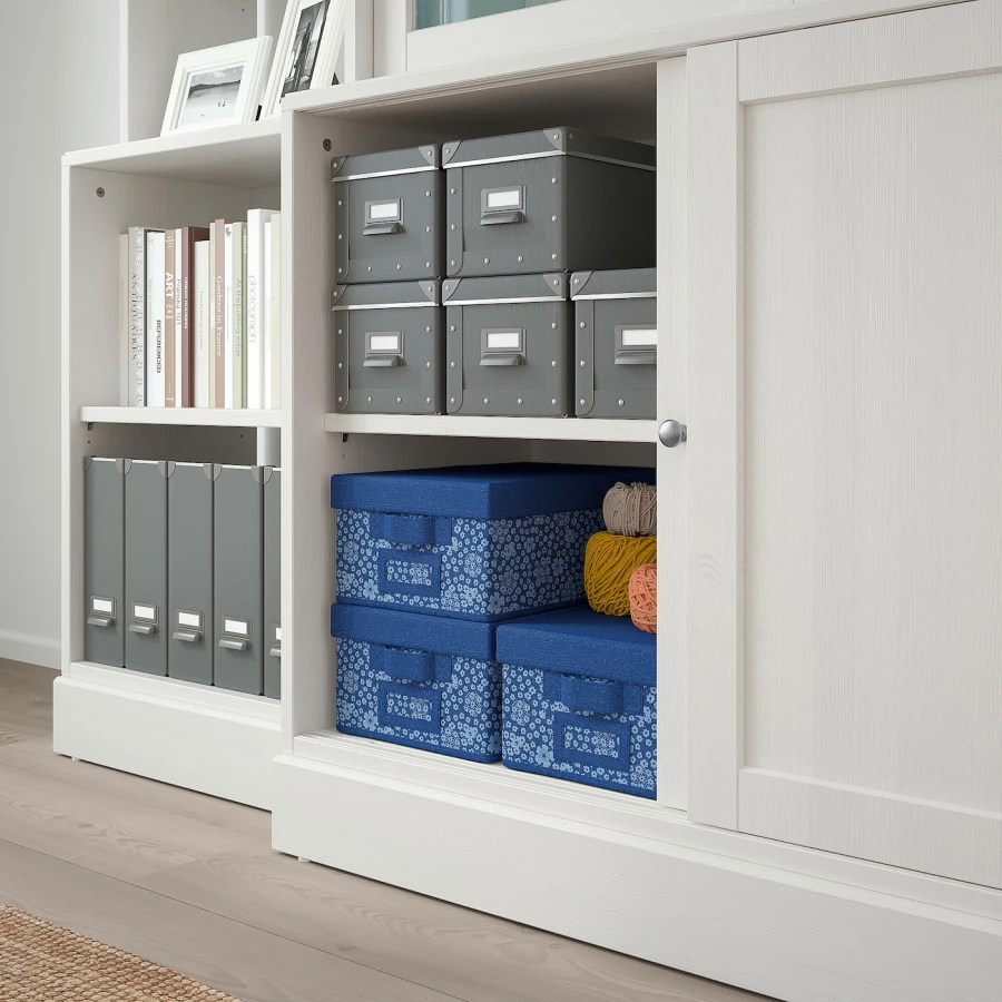 Комбинация раздвижных стеклянных дверей - IKEA HAVSTA/ХАВСТА ИКЕА, 212х47х243 см, белый (изображение №3)