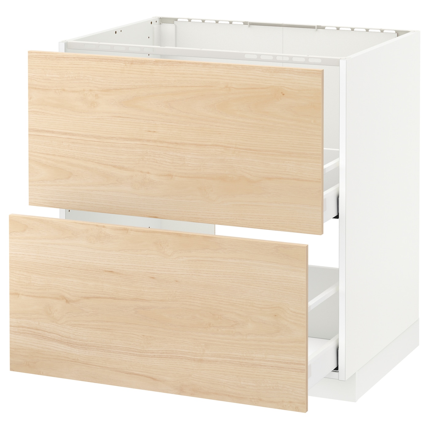 Напольный шкаф - IKEA METOD MAXIMERA, 88x62x80см, белый/светлый ясень, МЕТОД МАКСИМЕРА ИКЕА