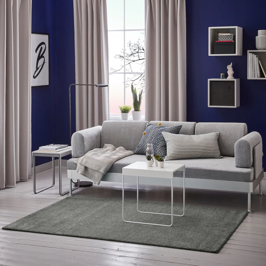 Ковер - IKEA LANGSTED/ЛАНГСТЕД ИКЕА, 195х133 см, серый (изображение №3)
