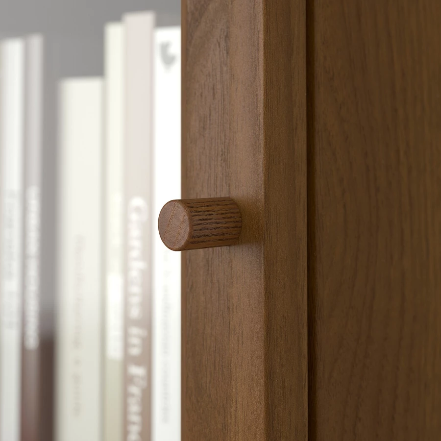 Книжный шкаф -  BILLY / OXBERG IKEA/ БИЛЛИ/ ОКСБЕРГ ИКЕА, 40х30х237 см,коричневый (изображение №5)