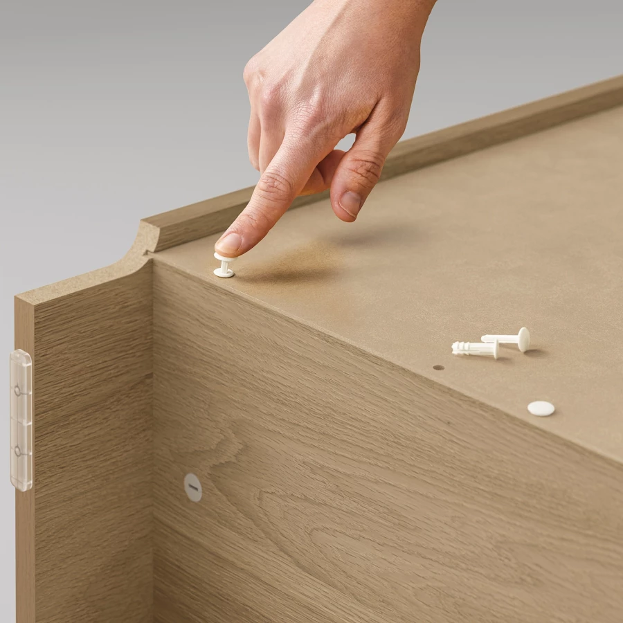 Книжный шкаф -  BILLY / OXBERG IKEA/ БИЛЛИ/ ОКСБЕРГ ИКЕА, 80х30х202 см, имитация дуба (изображение №5)