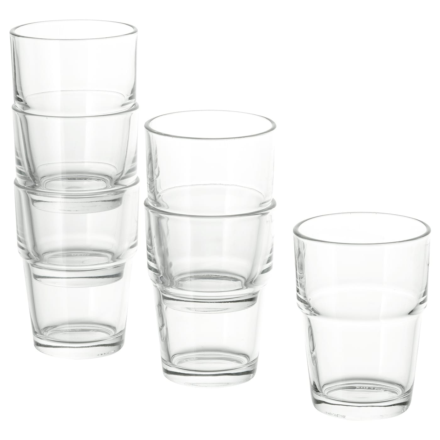 Набор стаканов, 6 шт. - IKEA REKO, 170 мл, прозрачное стекло, РЕКО ИКЕА