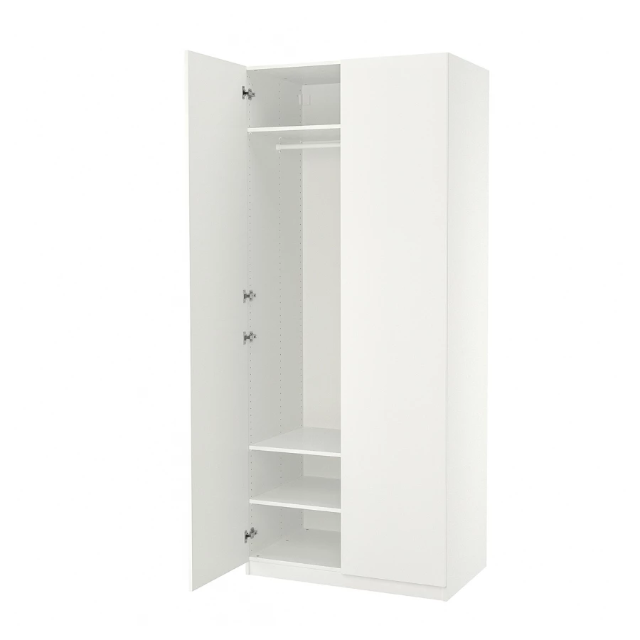 Гардероб - IKEA PAX/FORSAND/ПАКС/ФОРСАНД ИКЕА, 100x60x236 см, белый (изображение №1)