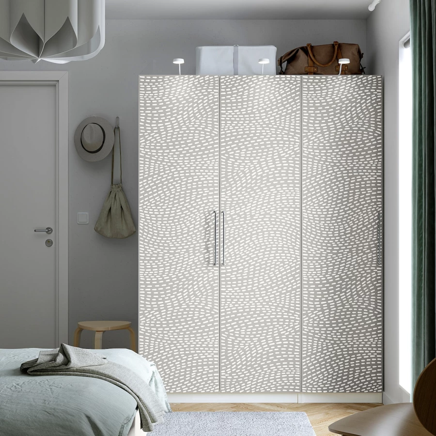 Шкаф - IKEA PAX/MISTUDDEN/ПАКС/МИСТУДДЕН ИКЕА, 60х150х201,2 см, белый/серый (изображение №2)