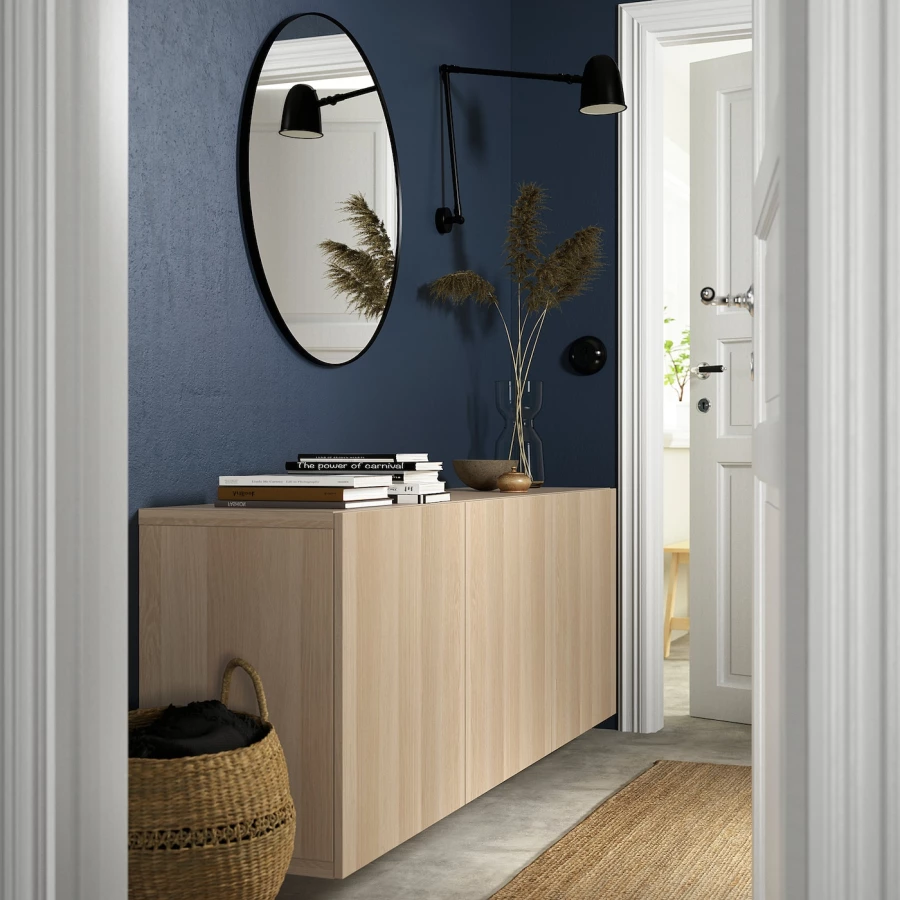 Навесной шкаф - IKEA BESTÅ/BESTA, 180x42x64 см, коричневый, БЕСТО ИКЕА (изображение №3)