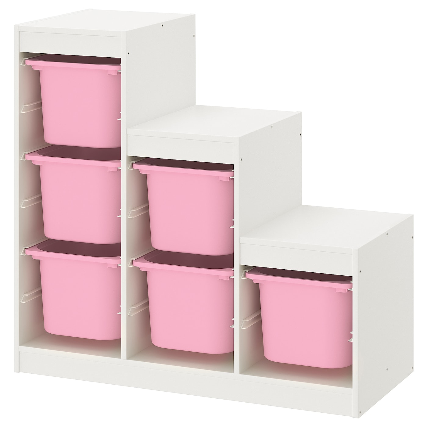 Книжный шкаф - TROFAST IKEA/ ТРУФАСТ ИКЕА,  99х94 см, белый/розовый