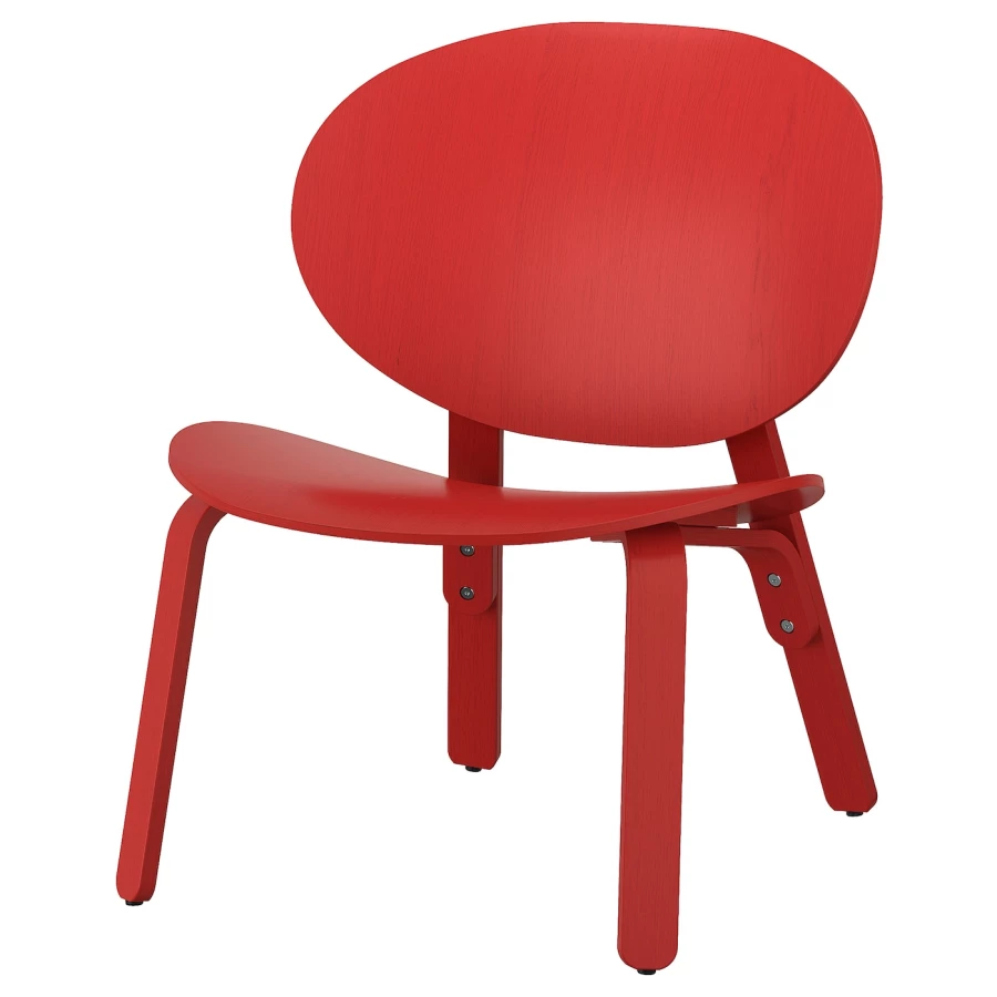 Деревянный стул - FRÖSET IKEA/ФРЕСЕТ ИКЕА, 57х59х74 см, красный (изображение №1)
