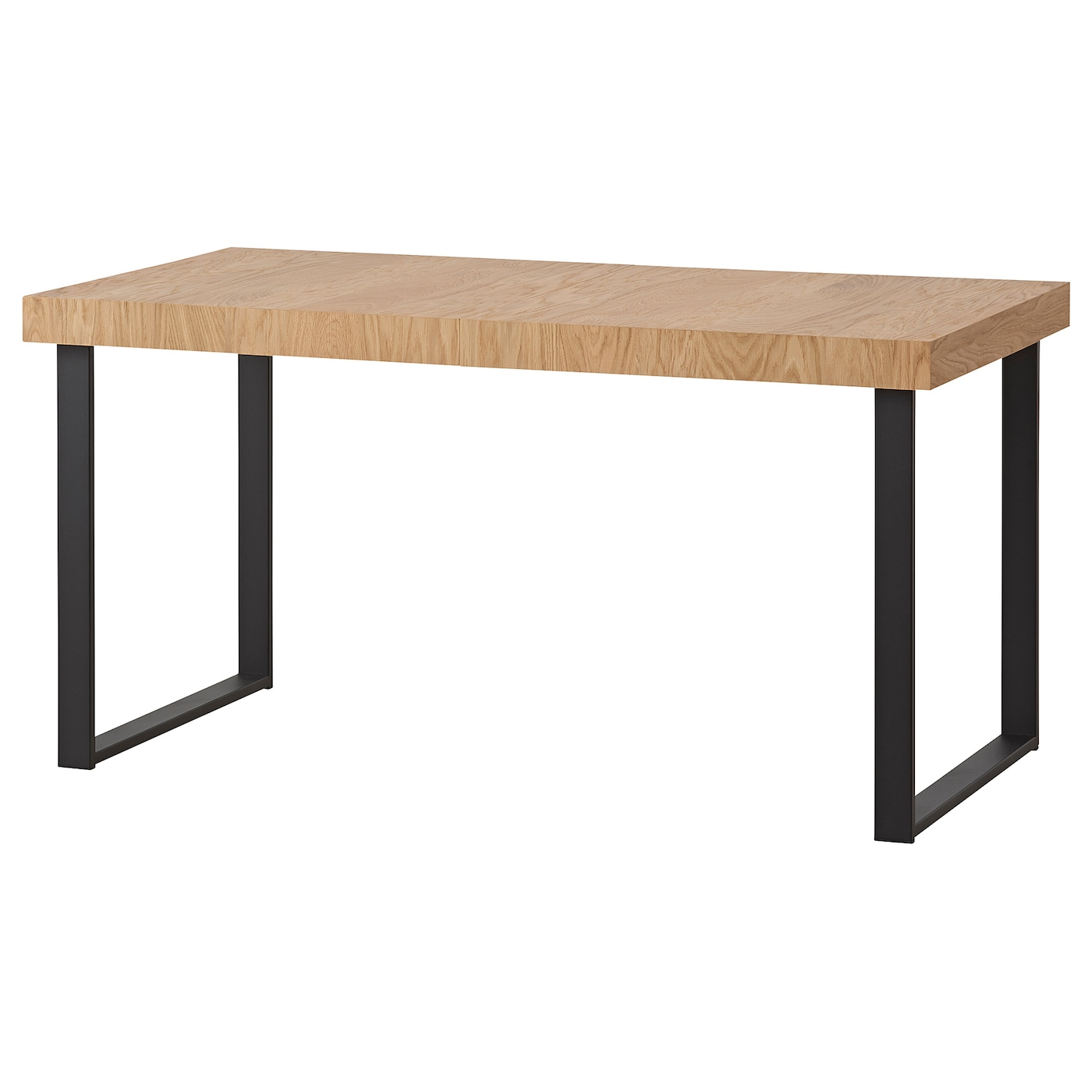 Раздвижной стол - IKEA TARSELE, 150х80х77 см, дубовый шпон/черный, ТАРСЕЛЬ ИКЕА