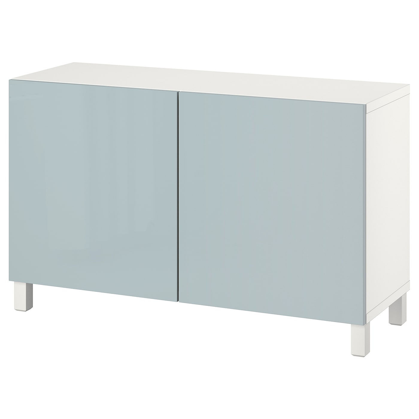 Комбинация для хранения - BESTÅ/ BESTА IKEA/ БЕСТА/БЕСТО ИКЕА, 74х120 см, белый/светло-голубой