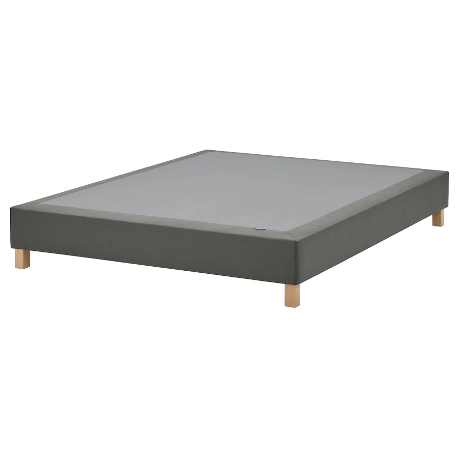 Каркас кровати - LYNGÖR / LYNGОR IKEA/ ЛЮНГЕРЬ ИКЕА, 140х200 см, серый (изображение №1)