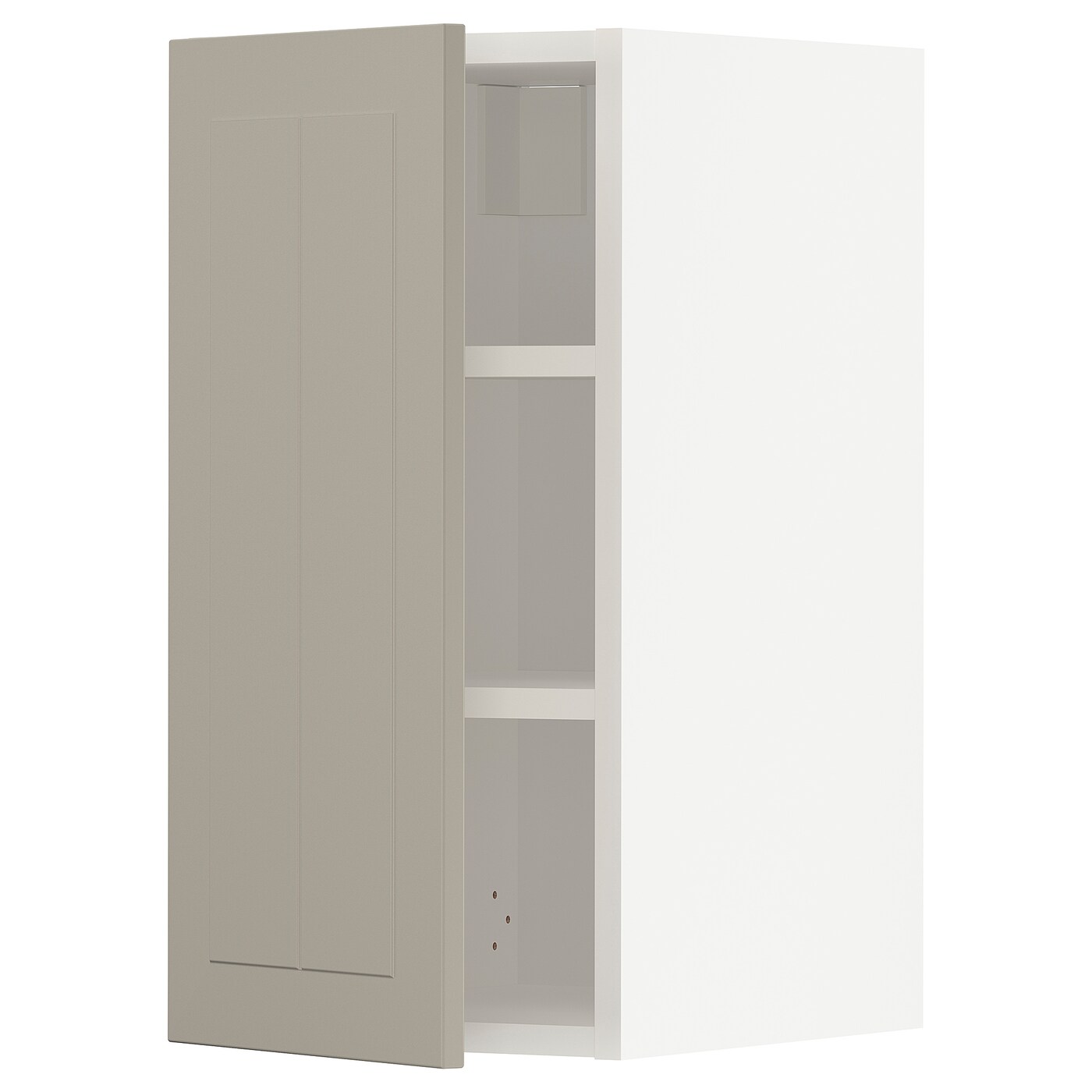 Навесной шкаф с полкой - METOD IKEA/ МЕТОД ИКЕА, 60х30 см, белый/светло-коричнеый