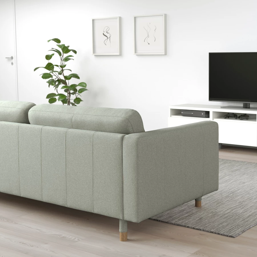 2-местный диван - IKEA LANDSKRONA/ЛАНДСКРОНА ИКЕА, 78х89х164 см, светло-зеленый (изображение №3)