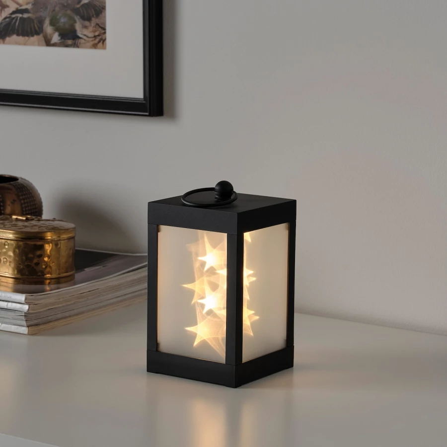 Светильник декоративный - IKEA STRÅLA/STRALA, 16х9х9 см, черный, СТРОЛА ИКЕА (изображение №2)