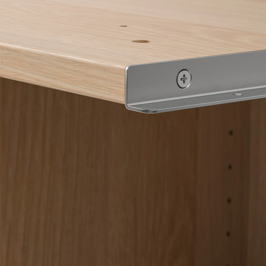 Дополнительный угловой шкаф с 4 полками - IKEA PAX/ПАКС ИКЕА, 53x58x236 см, под беленый дуб (изображение №3)