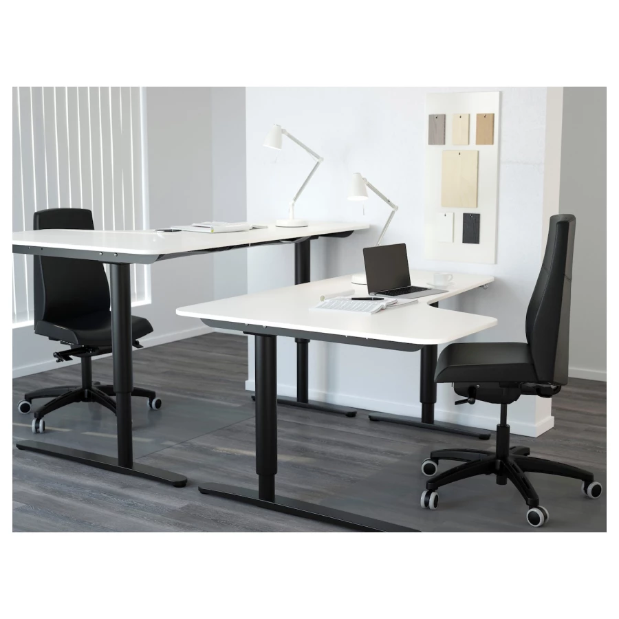 Левая угловая столешница - IKEA BEKANT/БЕКАНТ ИКЕА, 160х110х1,6 см, белый (изображение №4)