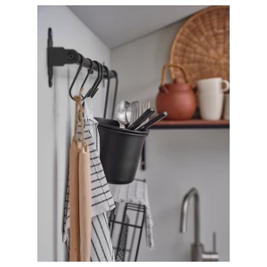 Второе фото. Держатель для приборов - IKEA HULTARP, 14х16 см, черный, ГУЛЬТАРП ИКЕА