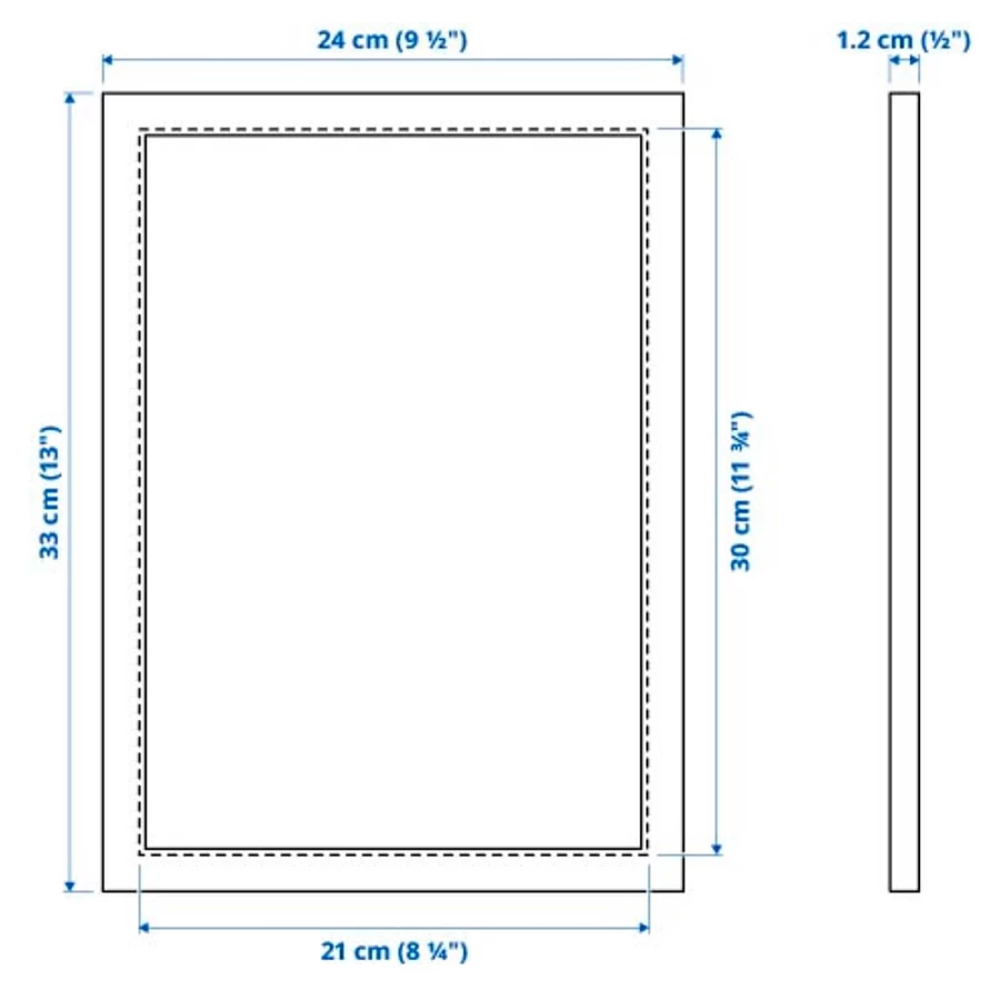 Рамка - IKEA FISKBO, 21х30 см, белый, ФИСКБО ИКЕА (изображение №5)