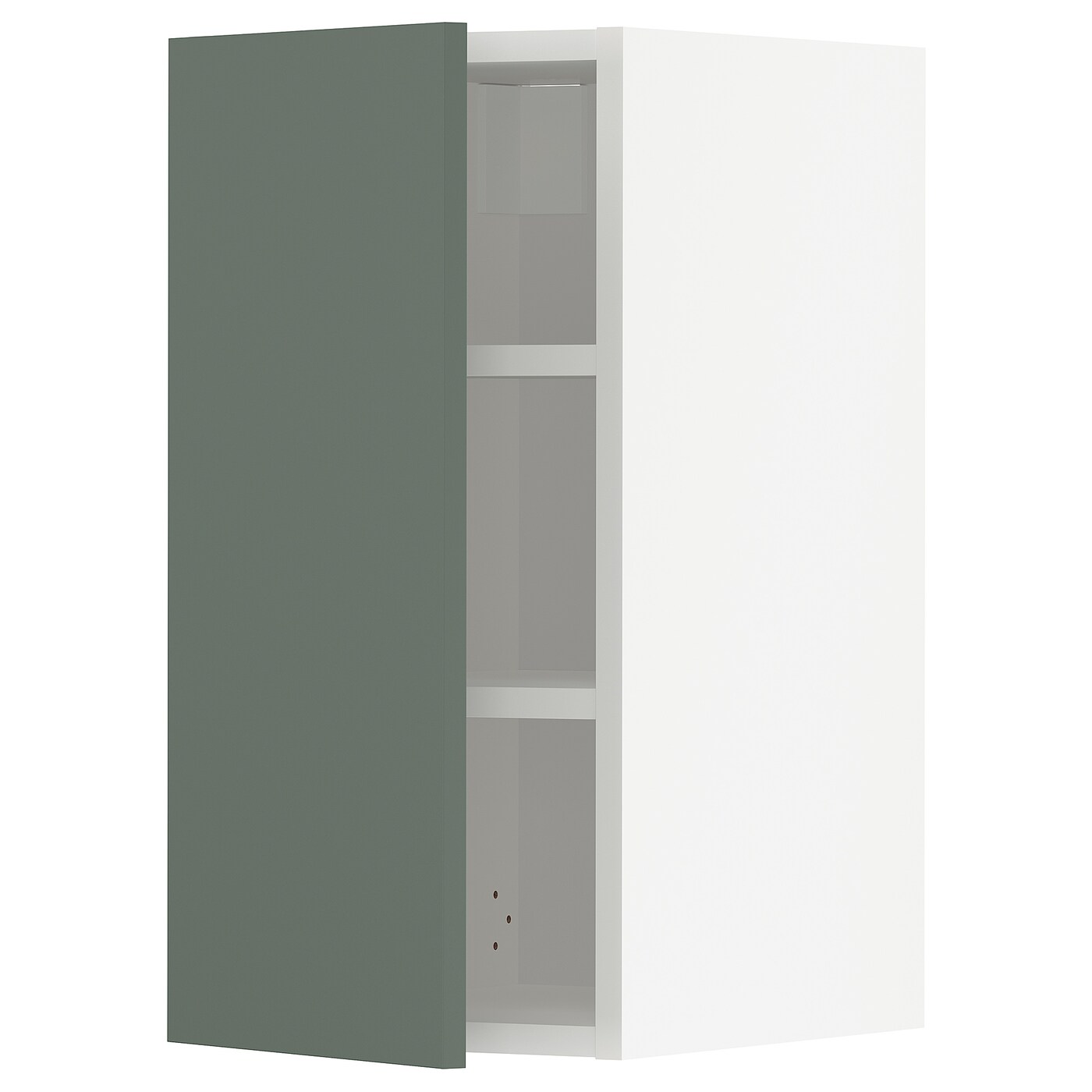 Навесной шкаф с полкой - METOD IKEA/ МЕТОД ИКЕА, 60х30 см, белый/темно-зеленый