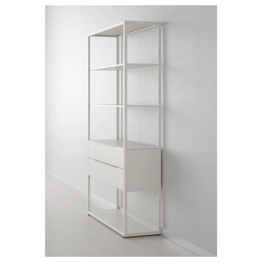 Книжный шкаф - FJÄLKINGE / FJАLKINGE  IKEA/ ФЬЕЛЬКИНГЕ  ИКЕА,   118х193 см,  белый (изображение №3)