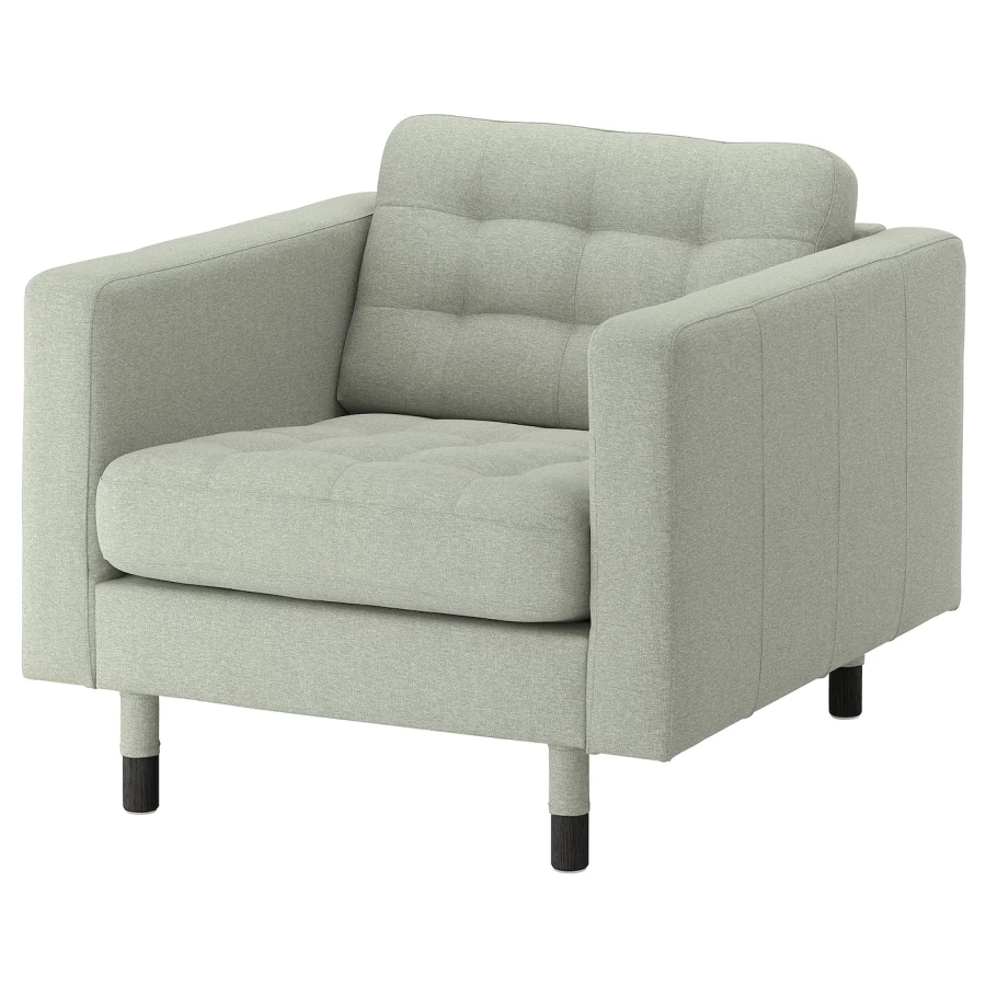 Кресло - IKEA LANDSKRONA, 89х89х78 см, салатовый, ЛАНДСКРУНА ИКЕА (изображение №1)