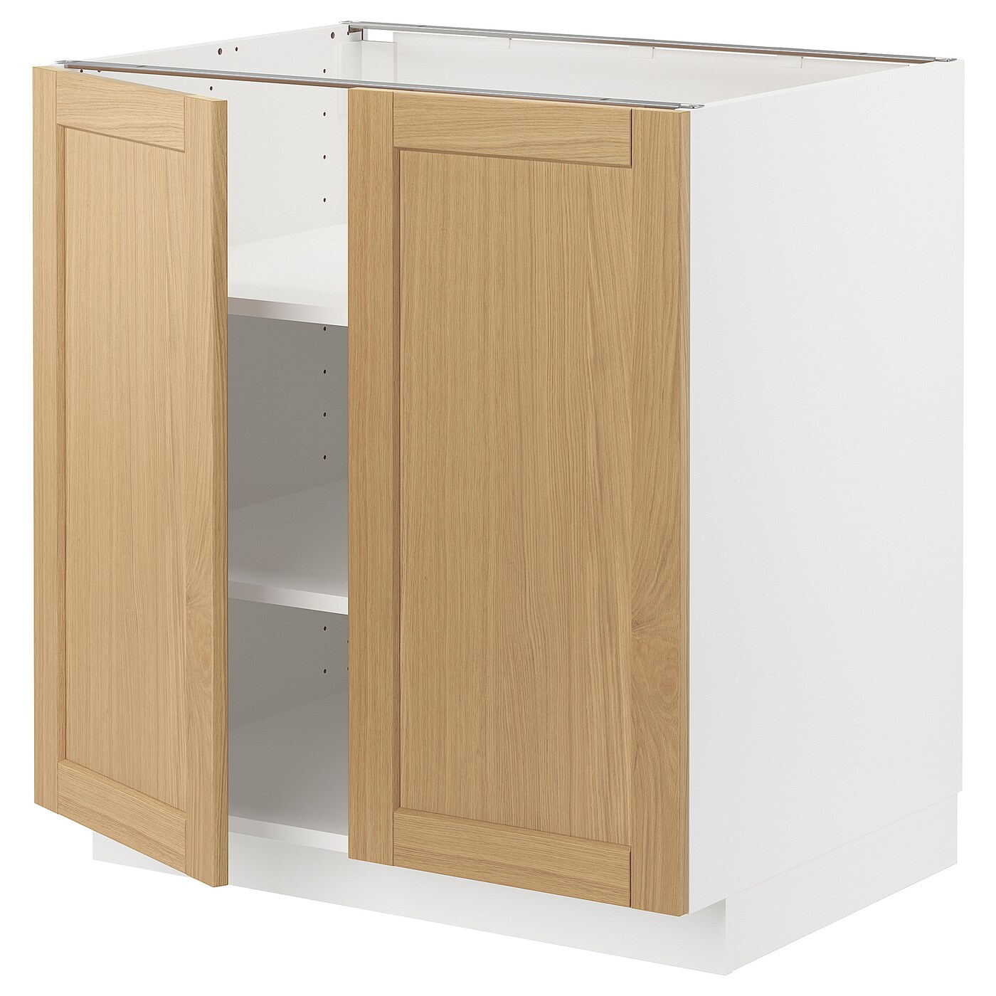 Напольный шкаф - METOD IKEA/ МЕТОД ИКЕА,  60х80 см, белый/под беленый дуб