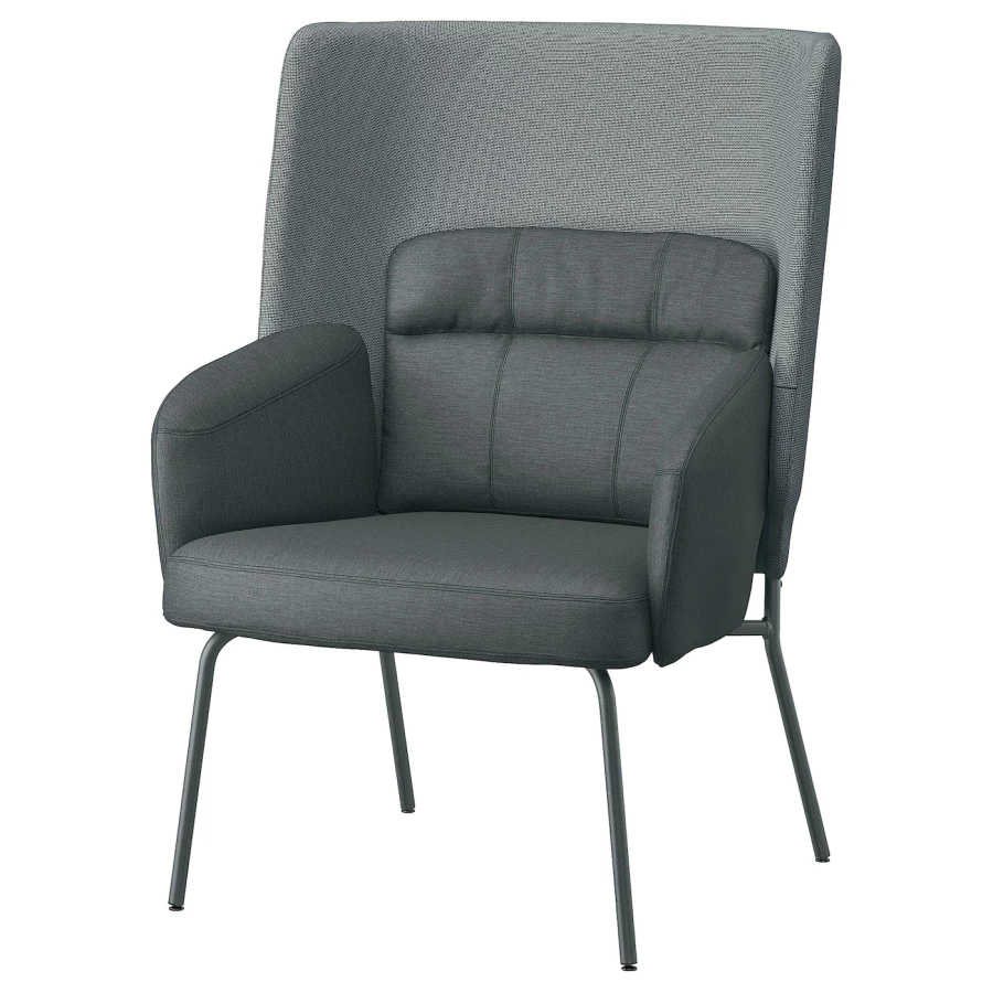 Кресло с подголовником - IKEA BINGSTA, 70х58х101 см, серый, БИНГСТА ИКЕА (изображение №1)