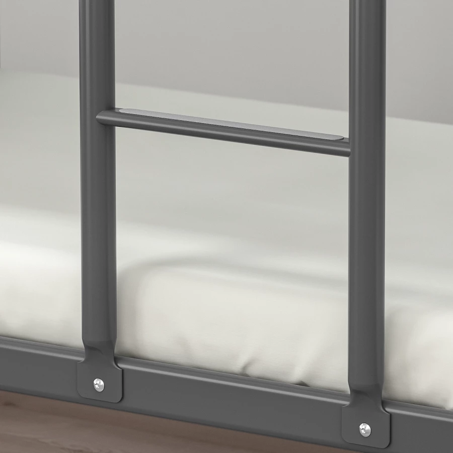 Каркас двухъярусной кровати - IKEA TUFFING/ТУФФИНГ ИКЕА , 207х130,5х96,5 см, черный (изображение №5)