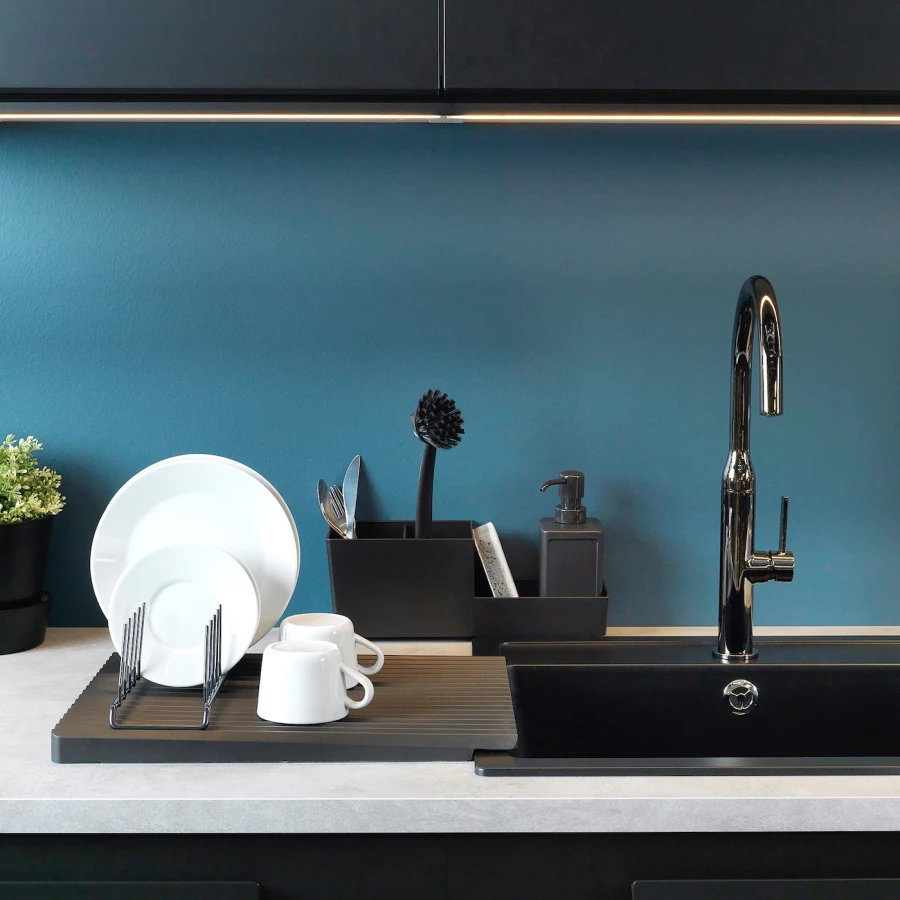 Сушилка для посуды - IKEA RINNIG, 40х31 см, черный, РИННИГ ИКЕА (изображение №3)