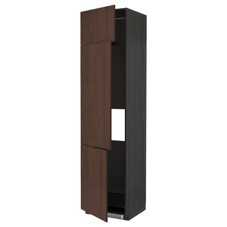 Шкаф для встроенной техники - IKEA METOD, 248x62x60см, черный, МЕТОД  ИКЕА (изображение №1)